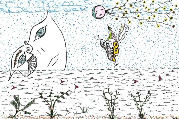 Luna, pintura original de Miguel F. Villegas