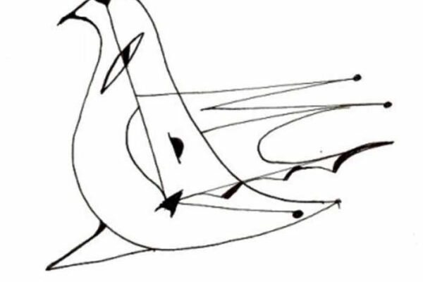 Paloma, pintura original de Miguel F. Villegas