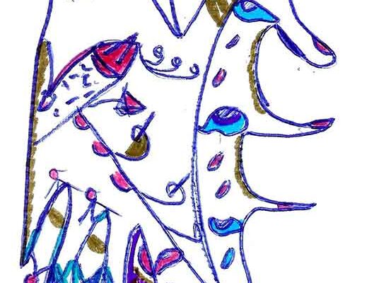 Uñas, pintura original de Miguel F. Villegas